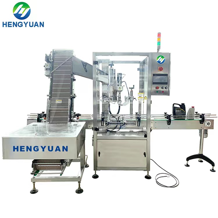 Automatic Servo Motor Lifting Fetching Lid Single-head Capping Machine