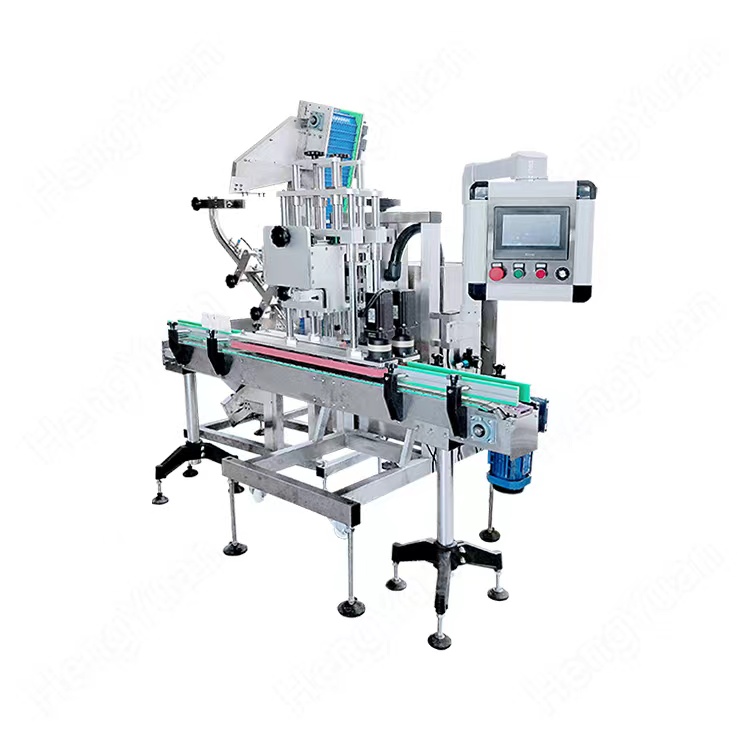 Automatic four wheels servo capping machine