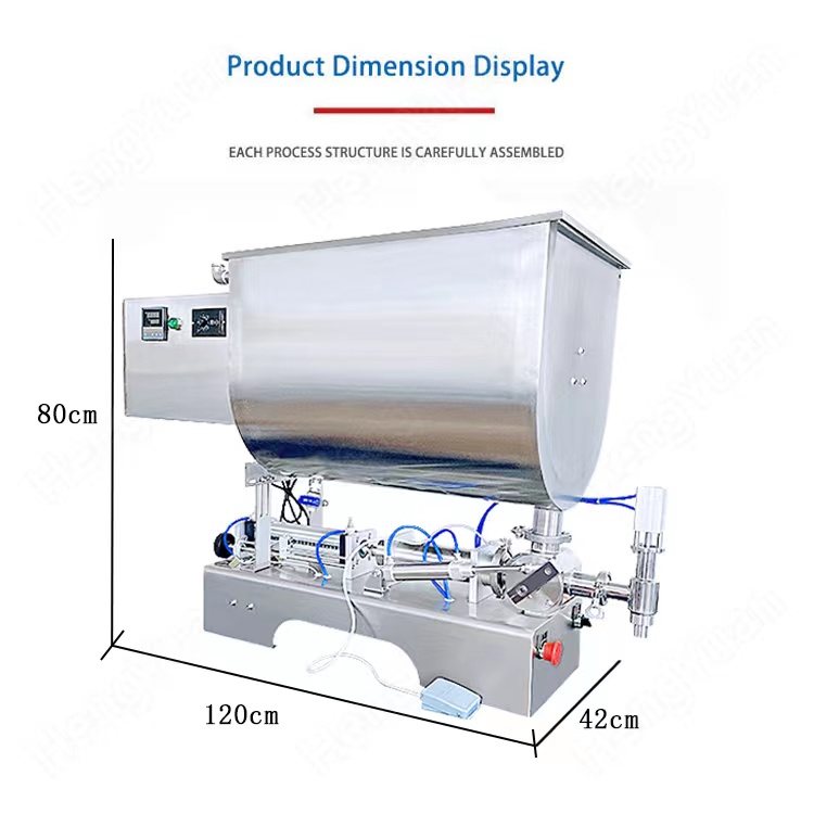 HYSP1-PU-1000H台式U型料斗混合加热牛肉酱灌装机。jpg