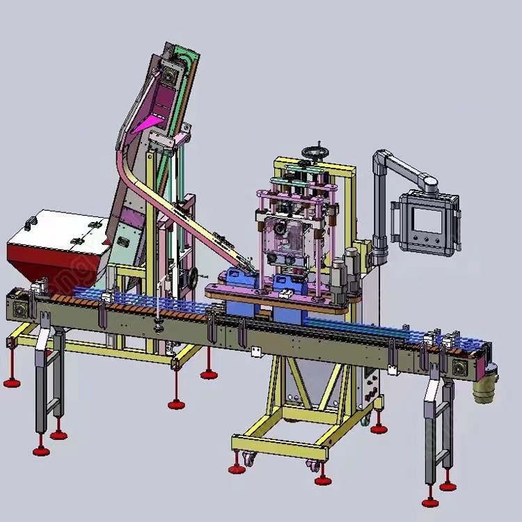 HYXG-4C-C Automatic Four Wheels Clamping Lid Servo Capping Equipment